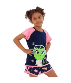Pijama Manga Curta Kids Puket Dina Azul Marinho INV19 - 030401922