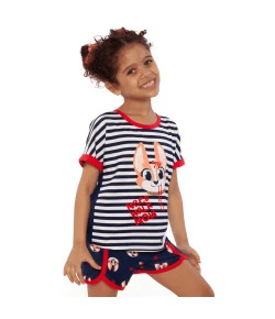 Short Doll Manga Curta Teen Puket Corgi Azul Marinho V20 - 030501562