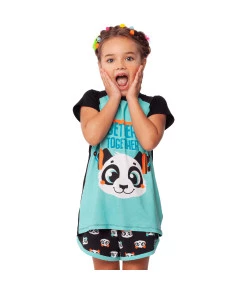 Pijama Manga Curta Puket Panda