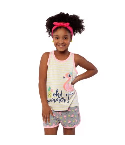 Pijama Regata Puket Flamingo