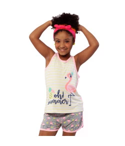 Pijama Regata Puket Flamingo