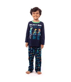 Pijama Ml Kids Puket 1/2 Malha Dino Elite Inv20 Marinho