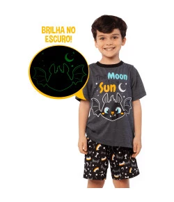 Pijama Manga Curta Halloween Puket