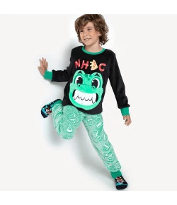 PIJAMA DINO FOOD INVERNO