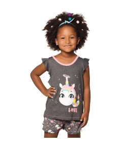 Pijama Regata Kids Puket Unicórnio Cinza ABR19 - 030401900