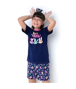 Short Doll Teen Puket Visco Eco Coelha Marinho INV21 030501811
