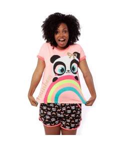 Short Doll Manga Curta Puket Panda Rainbow