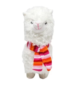 Pelúcia Buba Toys Lhama de Cachecol Rosa - 09461