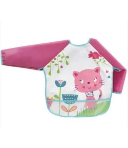 Babador Impermeável com Mangas Buba Rosa - 10652