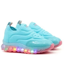 Tênis Infantil de Luz Bibi Roller Celebration Jeans/Cherry