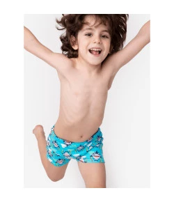 Sunga Boxer Baby Tubarão Puket Azul Claro