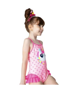 Maiô Kids Unicórnio Puket Rosa 