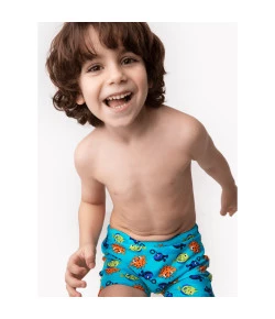 Sunga Boxer Kids Peixe Puket Azul 