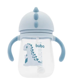 Copo com Alça Buba Dino Azul 240ml 12m+