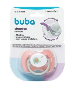 Chupeta Comfort Buba Elefantinho Rosa
