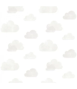 Rolo Papel de Parede Little Bandits Nuvem Cinza (53cm x 10M)