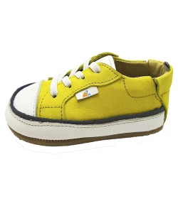 Sapatenis de Couro Lala Lipe Enzo Amarelo