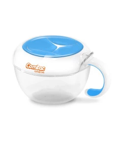 Porta Lanches com Tampa de Silicone Comtac Azul - 4019