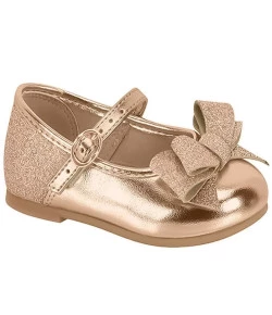 Sapatilha Bebê Molekinha Glitter Ouro Rosado