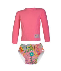 Conjunto EcoPanda Panda Pool Pássaros Rosa 