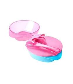 Kit 2 Pratos Fundos Tommee Tippee On The Go - Rosa - 530219