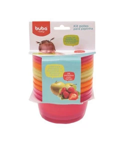 Kit 6 Potes Para Papinha Buba Rosa - 6758