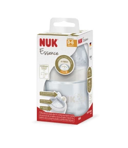 Mamadeira Nuk Essence 150ml Fluxo Médio 0 a 6 meses Branca