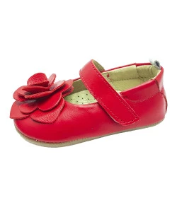 Sapatenis de Couro Lala Lipe Flora Vermelho