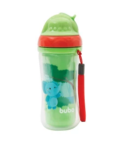 Copo Parede Dupla com Canudo Buba Animal Fun