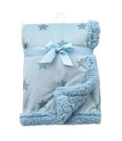 Manta Dupla Face Infantil Buba Estrelinha Azul