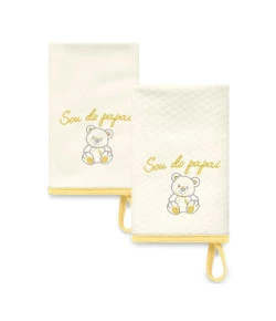 Kit 2 Babinhas Hug Amarelo Sou do Papai