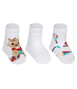 Tripack de Meia Puket Club Baby Esquilo 010203010