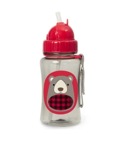 Garrafinha Straw Bottle Urso Zoo Skip Hop Preto 12m+ - A-15-030