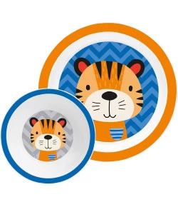 PRATO E TIGELA CLINGO TIGRE