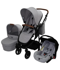 Carrinho de Bebê Como 4 Linha Tradicional (com Moisés + Bebê Conforto + Adaptador + Bolsa)