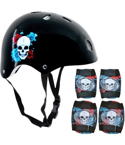 Kit Capacete com acessórios Caveira Black DM Radical