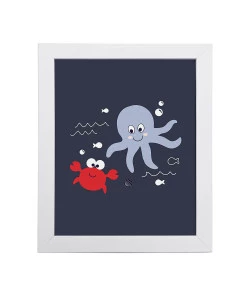 Kit com 3 Quadros Hug Tesouros do Mar