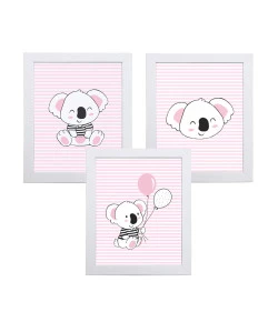 Kit com 3 Quadros Hug Brilha Estrelinha