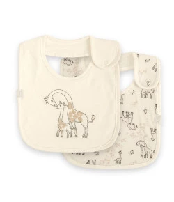 Kit com 2 Babador Amor de Mãe Hug Bege E15103
