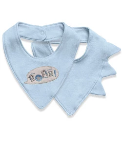 Kit com 2 Babador Bandana Meus Dinos Hug Azul E15204A