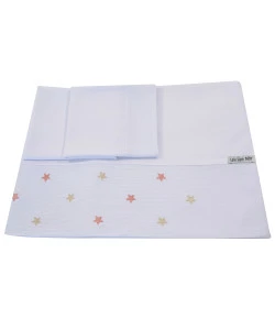 Lençol Para Mini Berço Lala Lipe Baby Bege e Rosa 3 Peças -LMB2052/5