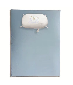 Colchonete Para Mini Berço Lala Lipe + Naninha Azul - FBN301