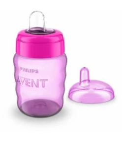 Copo Easy Sip C/ Bico de Silicone Avent Rosa 260ml 9m+