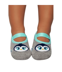 Meia Sapatilha Boneca Baby Pinguim Puket Mescla
