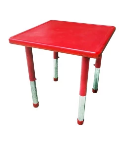 Mesa Infantil Plastico Altura Ajustavel 60 X 60 X 56cm Vermelho