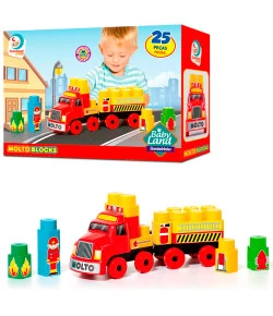 Monta Blocks Bombeirinho 25 Peças Cardoso Toys  24M+ 8009