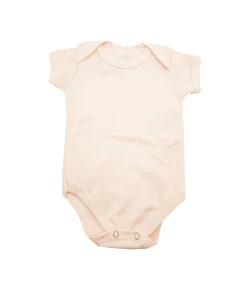 Body Básico Liso Lala Lipe Manga Curta Rosa Bebê