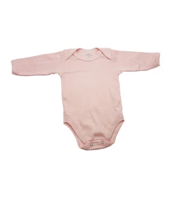 Body Básico Liso Lala Lipe Manga Longa Rosa Bebê
