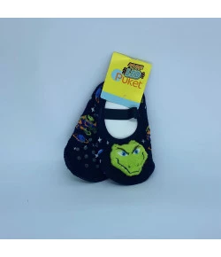 Meia Sapatilha com Led Puket Dragão 3D - Azul Marinho