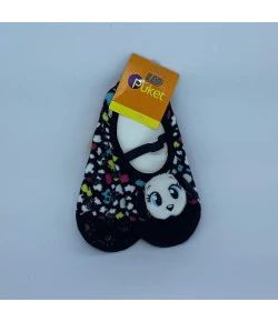 Meia Sapatilha com Led Puket Dálmatas 3D - Preto